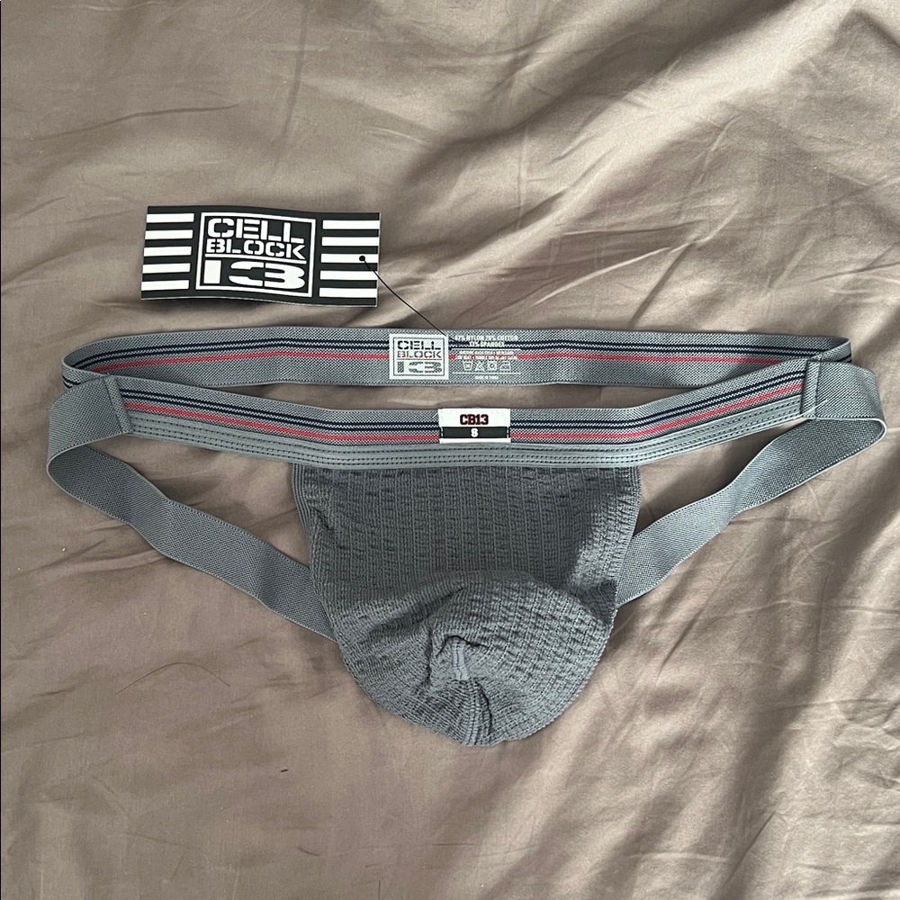 NWT | Cell Block 13 | Tight End swimmer Gray Men's Jockstrap